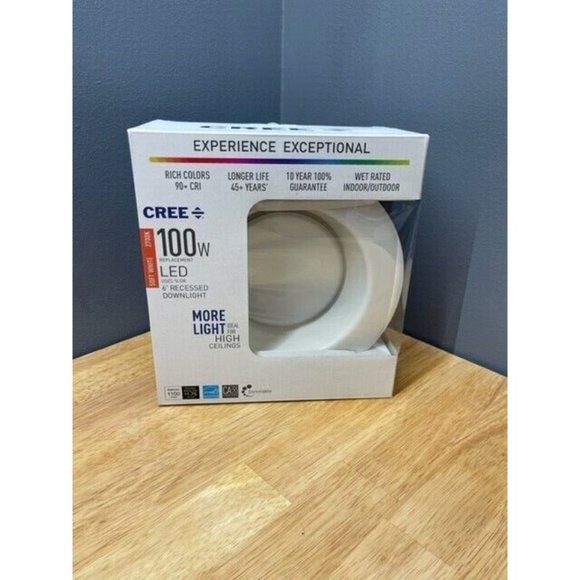 Cree Lighting 6" 100W LED Retrofit Downlight, Soft White - Picture 2 of 5